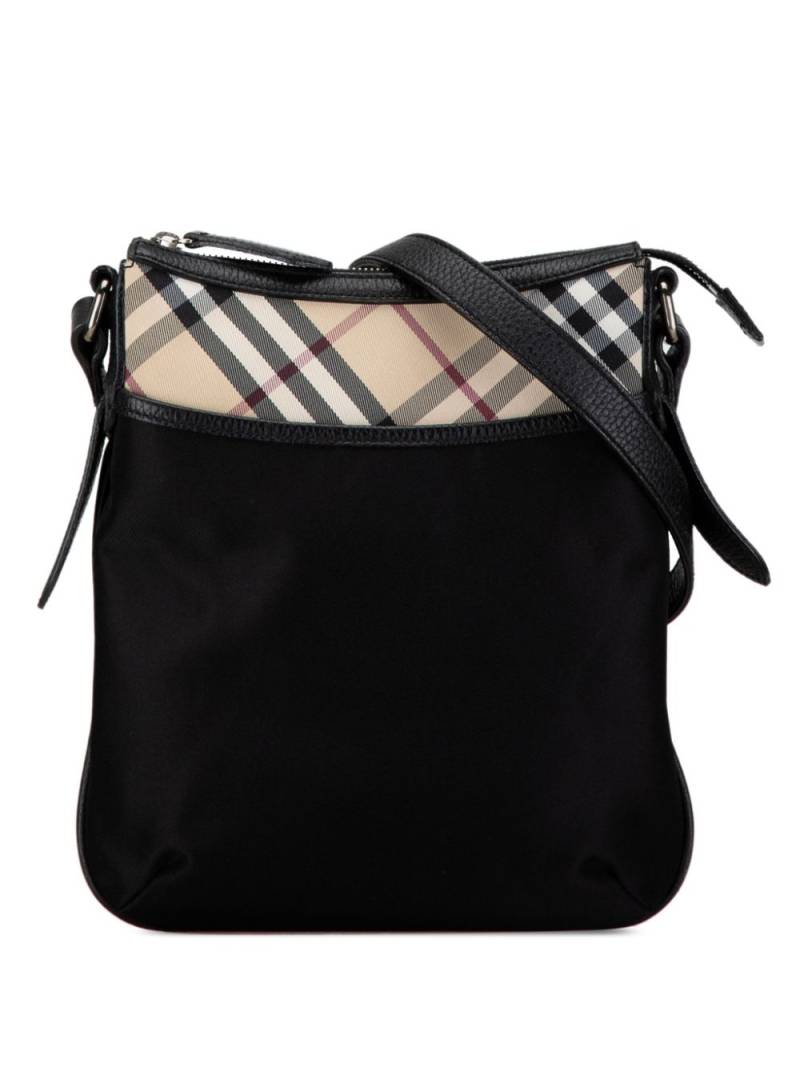 Burberry Pre-Owned 2000-2017 Nova Check Trimmed Nylon crossbody bag - Black von Burberry Pre-Owned