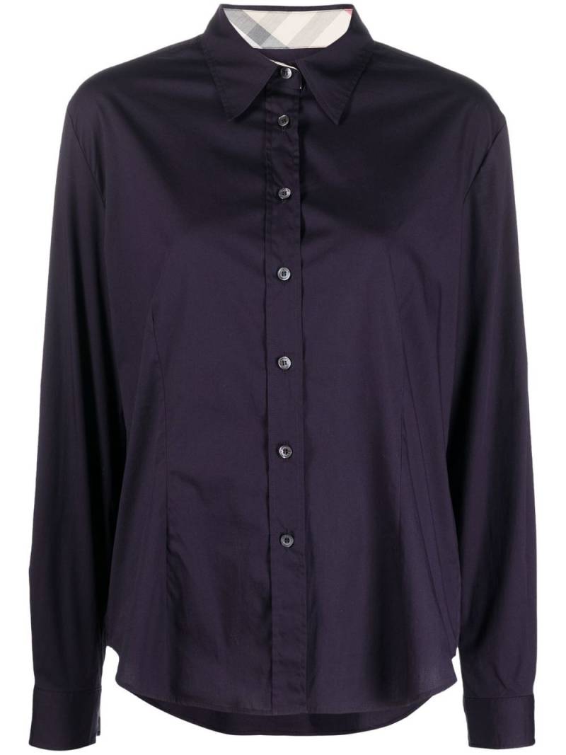 Burberry Pre-Owned 2010 long-sleeved button-up shirt - Purple von Burberry Pre-Owned