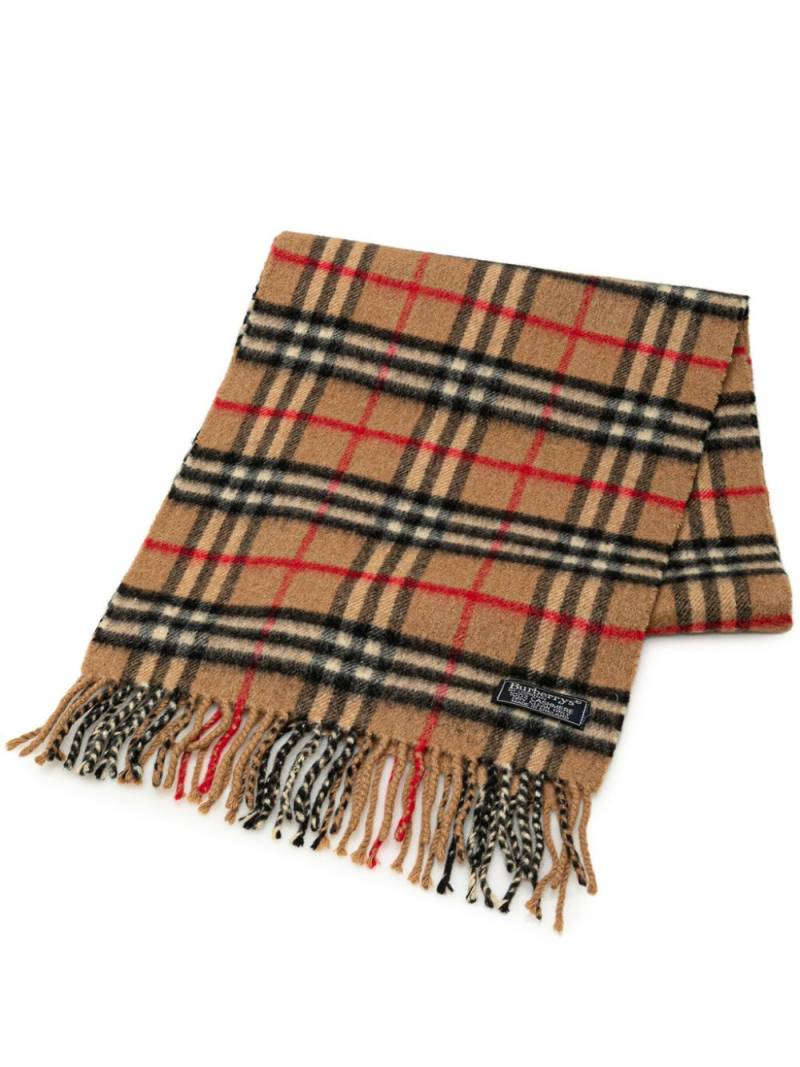 Burberry Pre-Owned 21st Century House Check Cashmere Scarf scarves - Brown von Burberry Pre-Owned