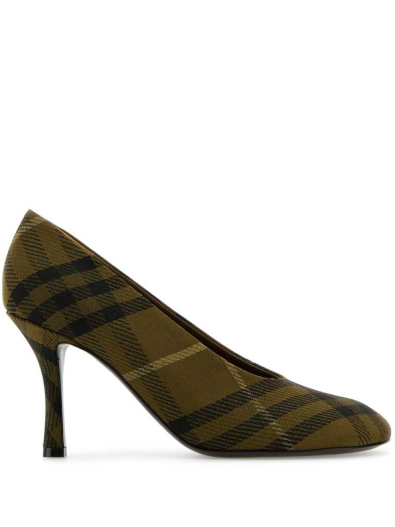 Burberry 80mm check-print pumps - Green von Burberry