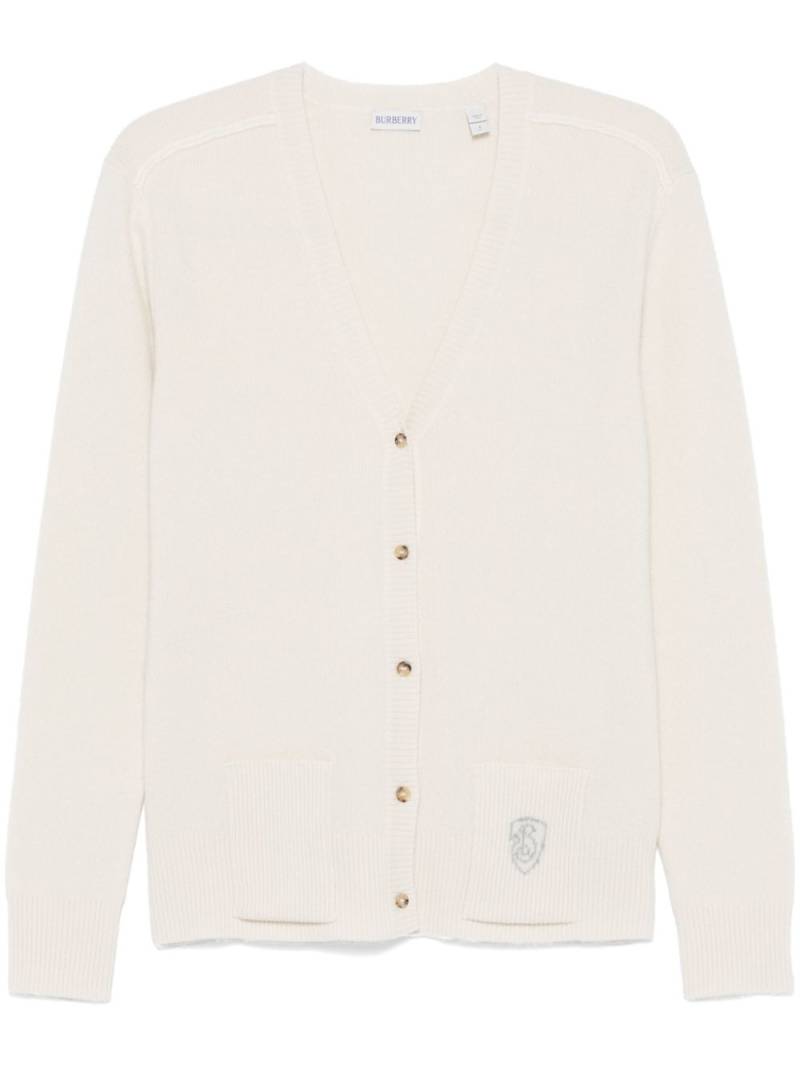 Burberry B-Shield cashmere cardigan - White von Burberry