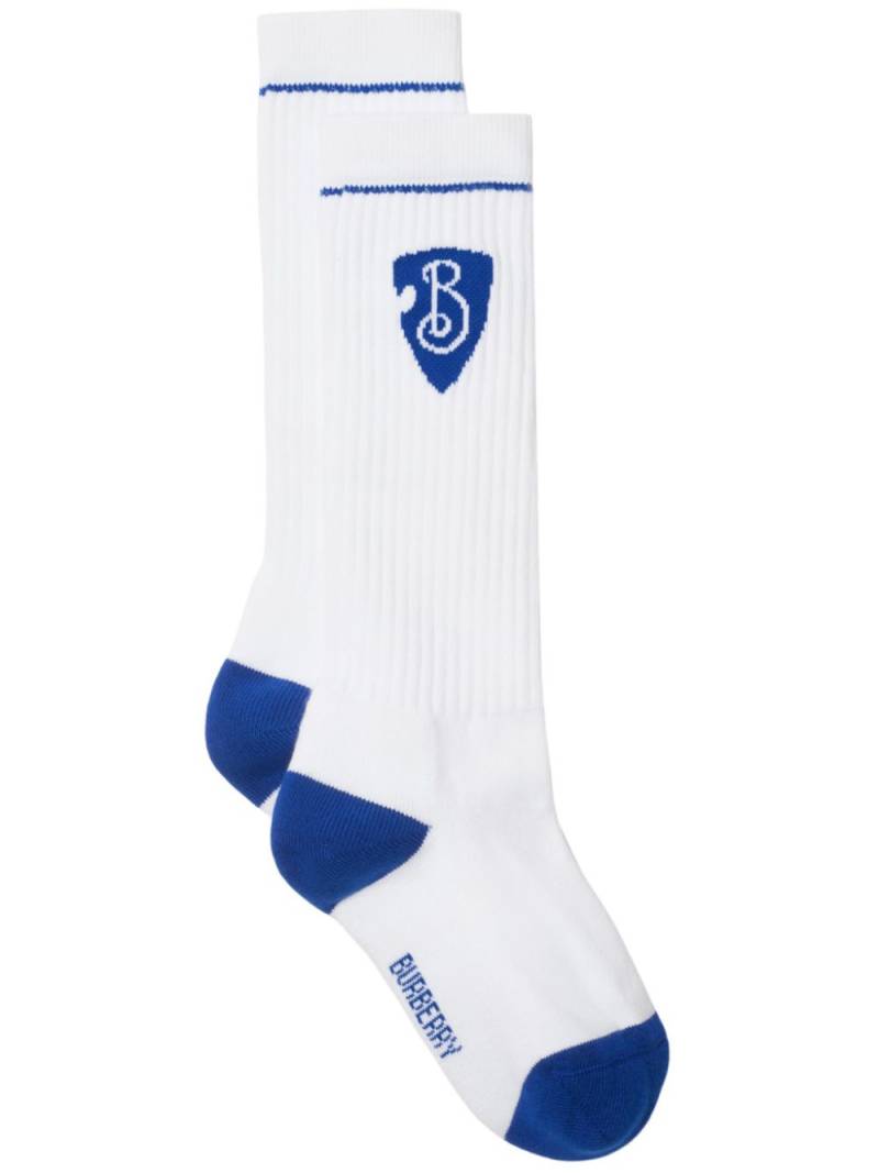 Burberry B Shield socks - White von Burberry