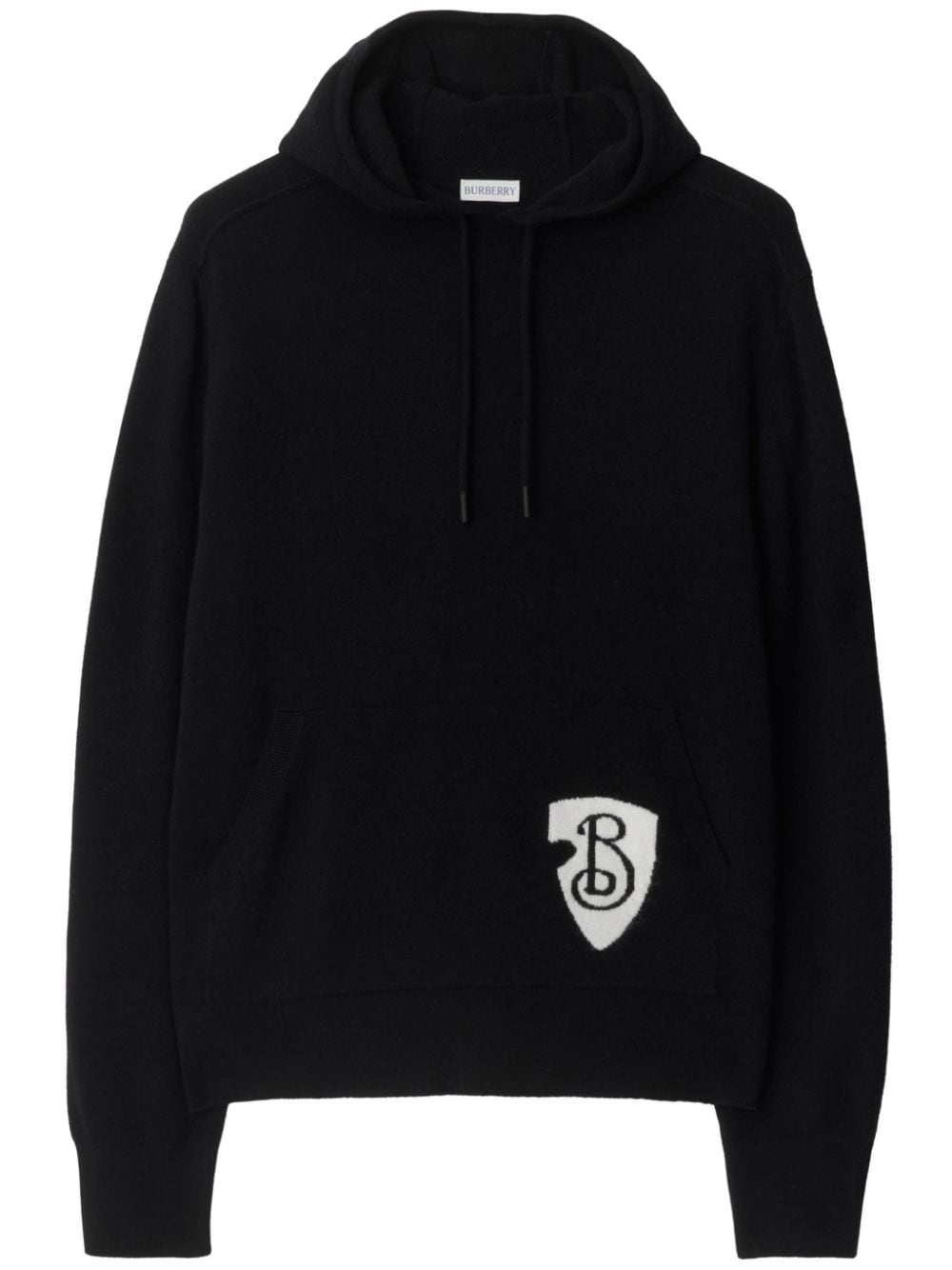 Burberry B Shield wool hoodie - Black von Burberry