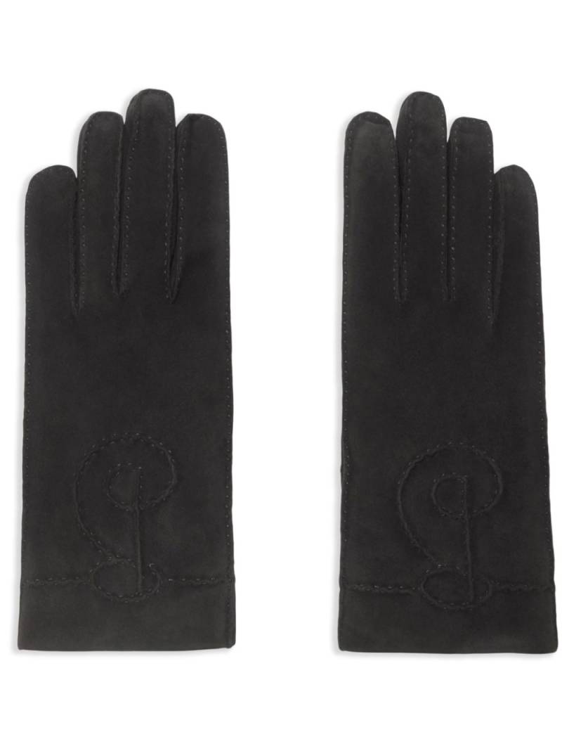 Burberry B-charm suede gloves - Grey von Burberry