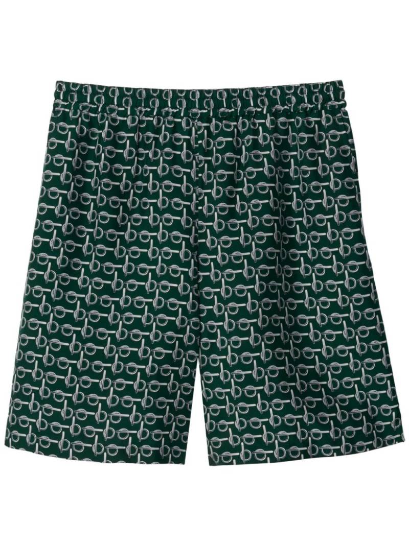 Burberry B-print silk shorts - Green von Burberry