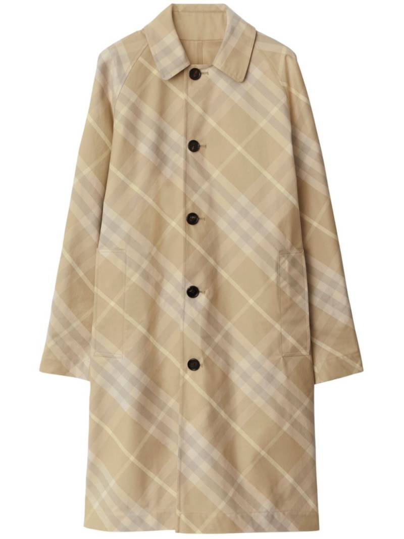 Burberry Car reversible check-print coat - Neutrals von Burberry