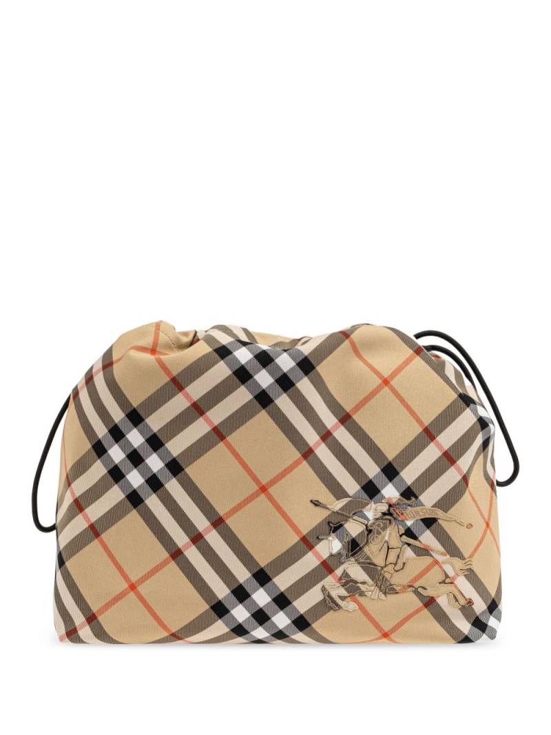 Burberry Check-pattern clutch bag - Neutrals von Burberry