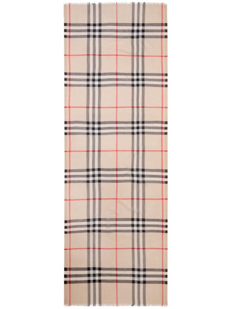 Burberry Check wool scarf - Neutrals von Burberry