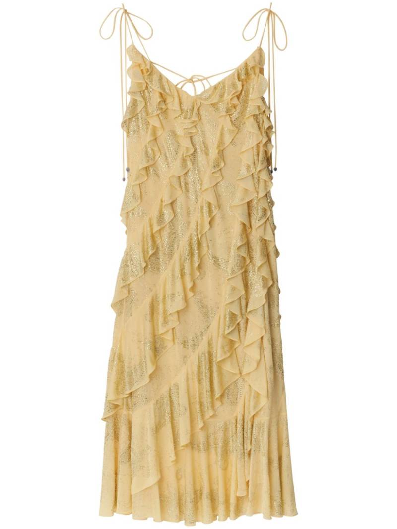 Burberry Crystal Paisley midi dress - Neutrals von Burberry