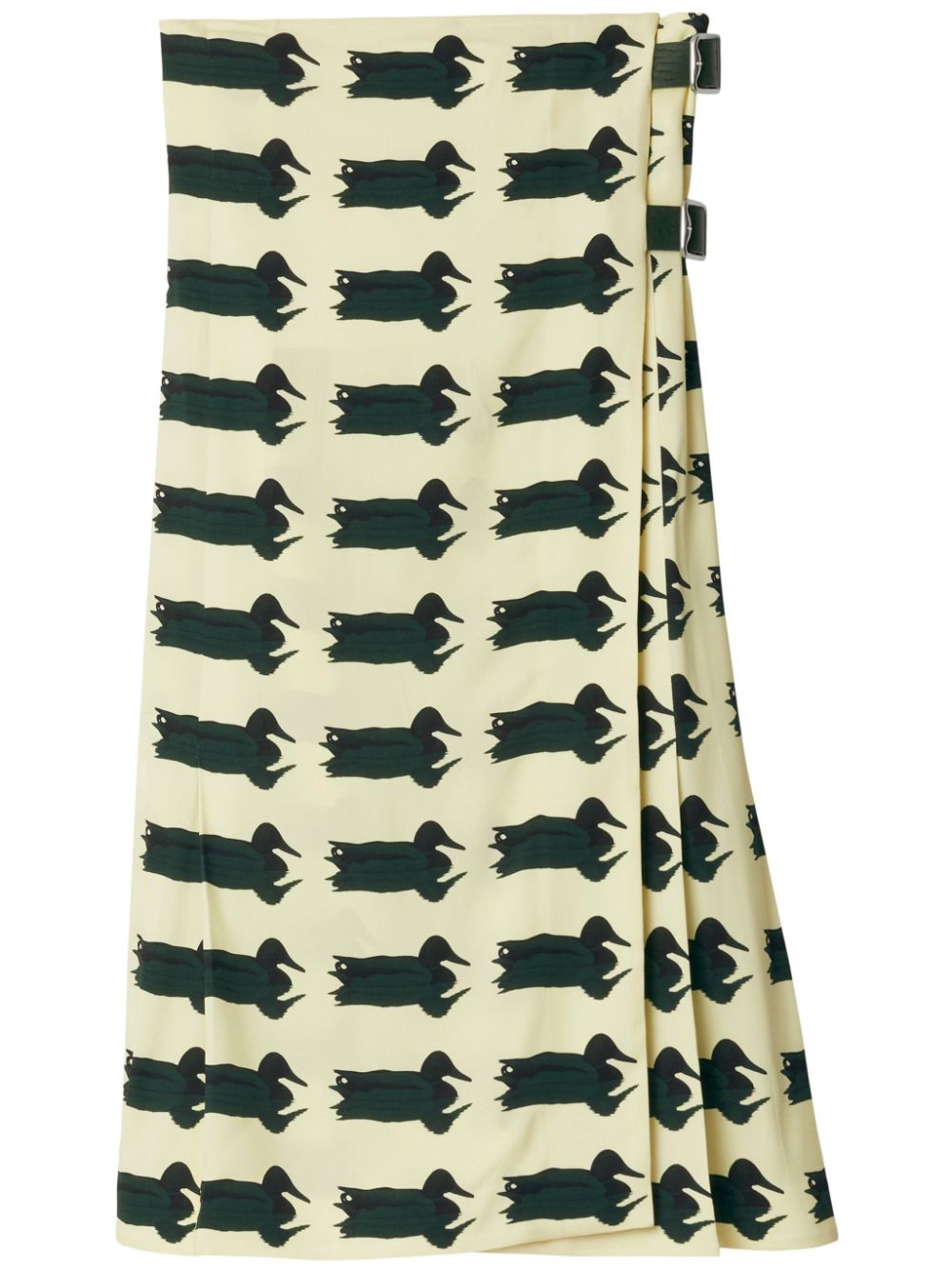 Burberry Duck-print kilt dress - Green von Burberry