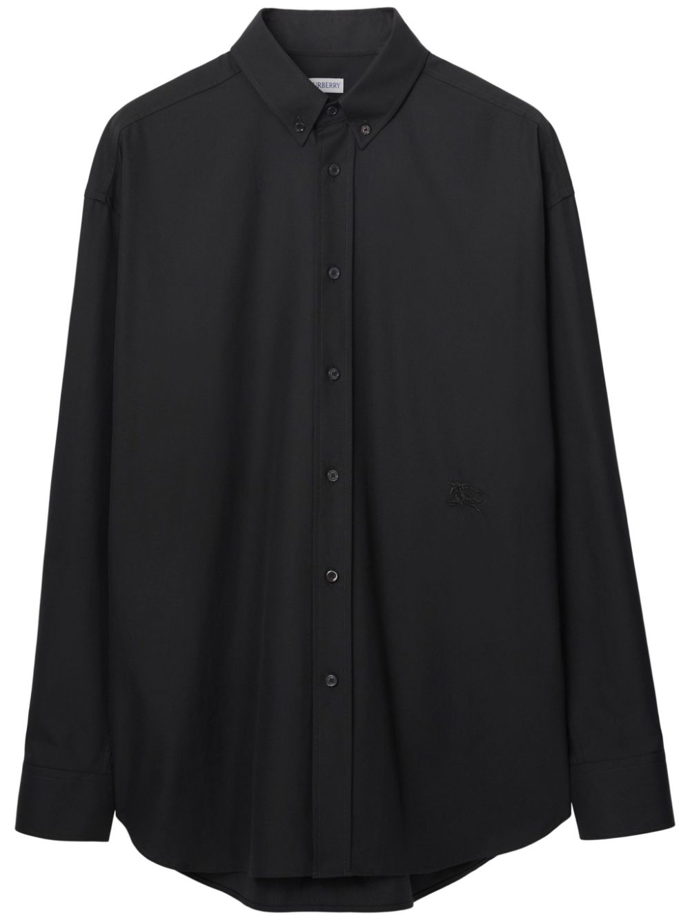 Burberry EDK-embroidered cotton shirt - Black von Burberry