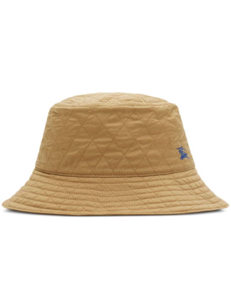 Burberry EDK-embroidered quilted bucket hat - Neutrals von Burberry