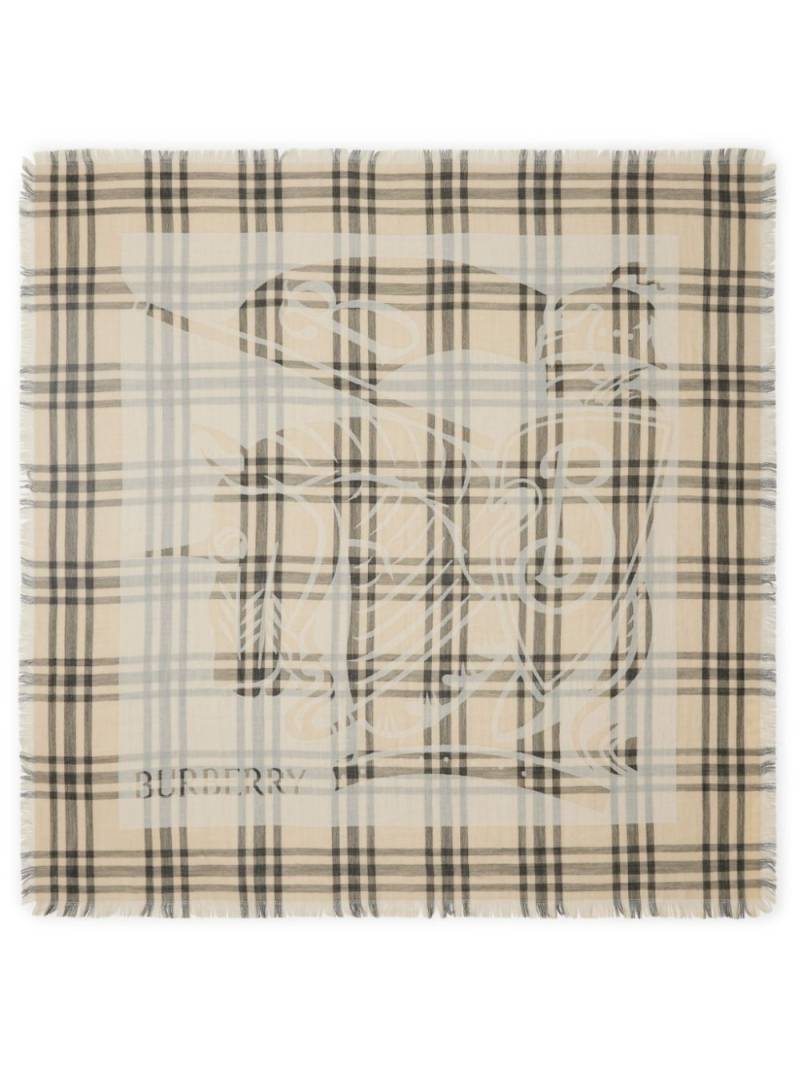 Burberry EKD Check scarf - Brown von Burberry