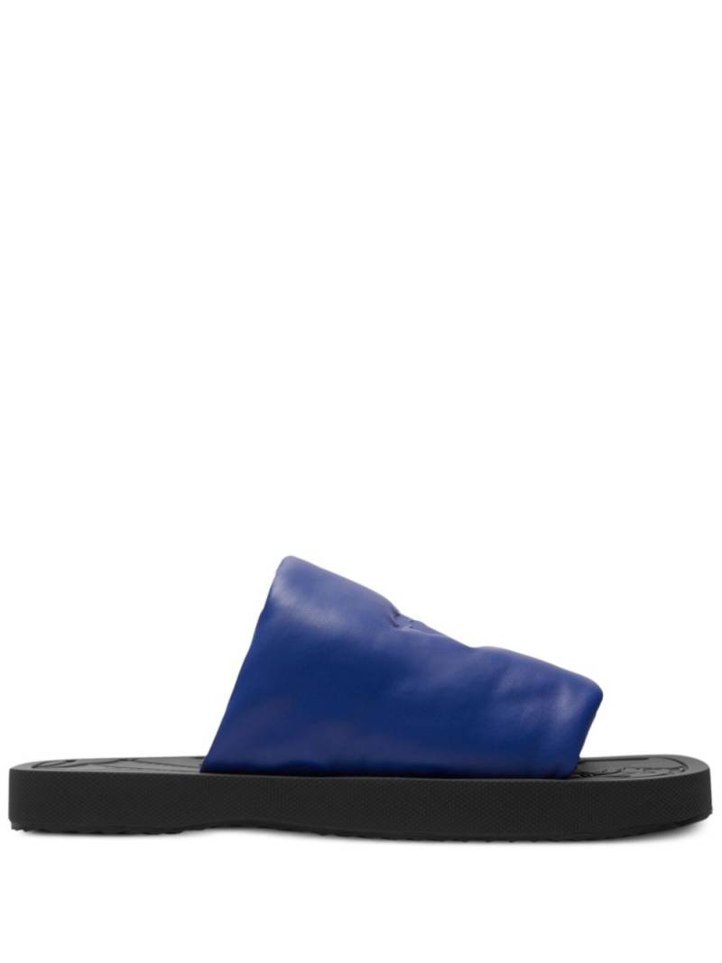 Burberry EKD Slab leather slides - Blue von Burberry