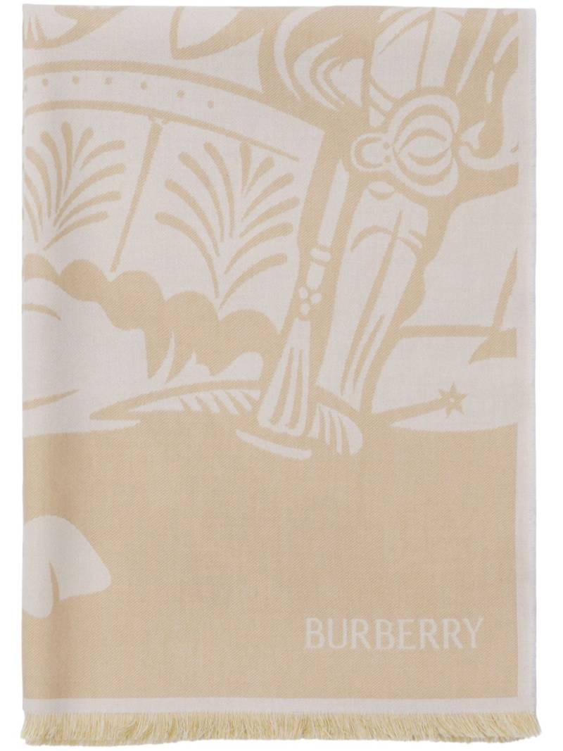 Burberry EKD frayed scarf - Neutrals von Burberry