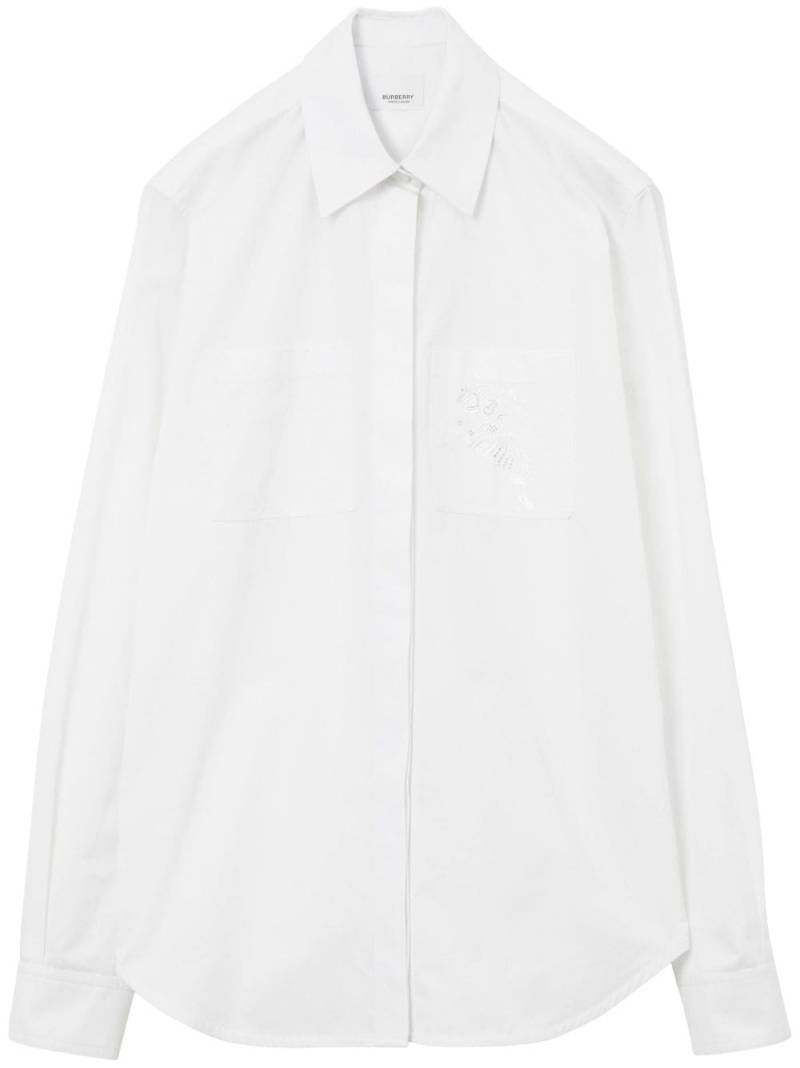 Burberry EKD broderie-anglaise cotton shirt - White von Burberry