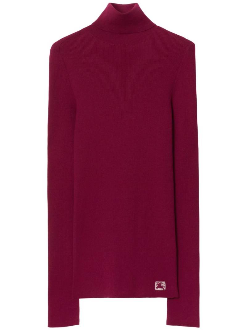 Burberry Equestrian Knight roll-neck jumper - Red von Burberry