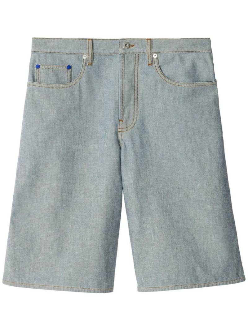 Burberry EKD denim embroidered shorts - Blue von Burberry