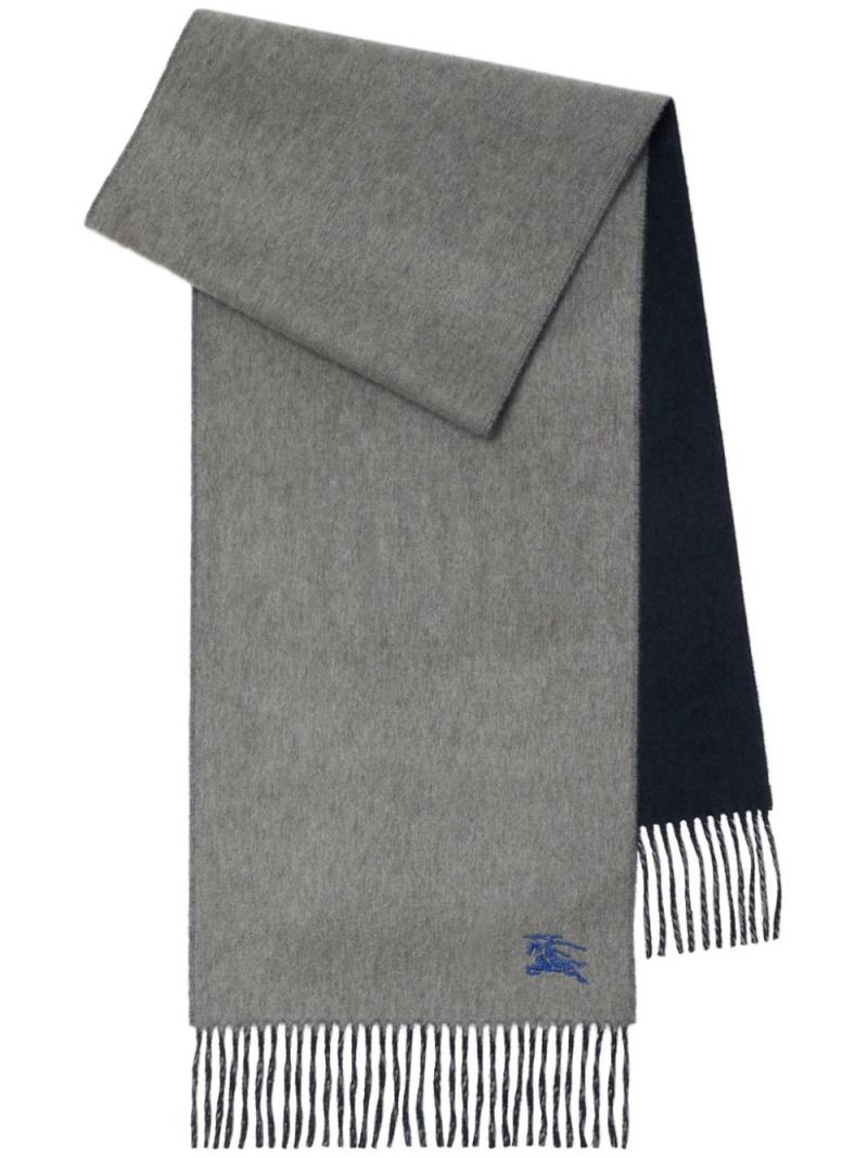 Burberry EKD embroidered cashmere scarf - Grey von Burberry