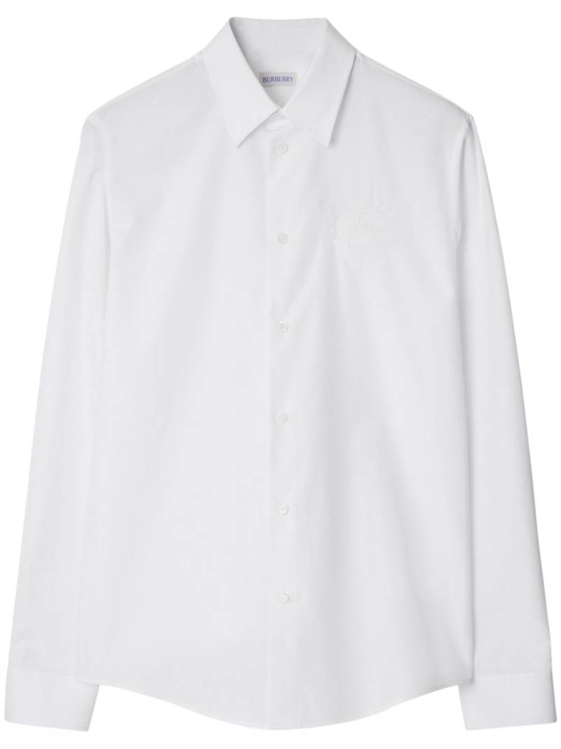 Burberry EKD-embroidered cotton shirt - White von Burberry