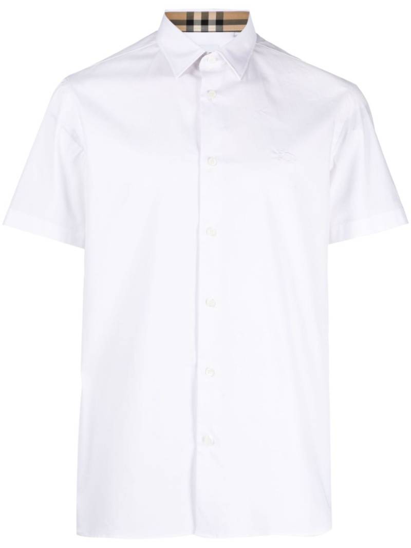 Burberry EKD-embroidered cotton shirt - White von Burberry