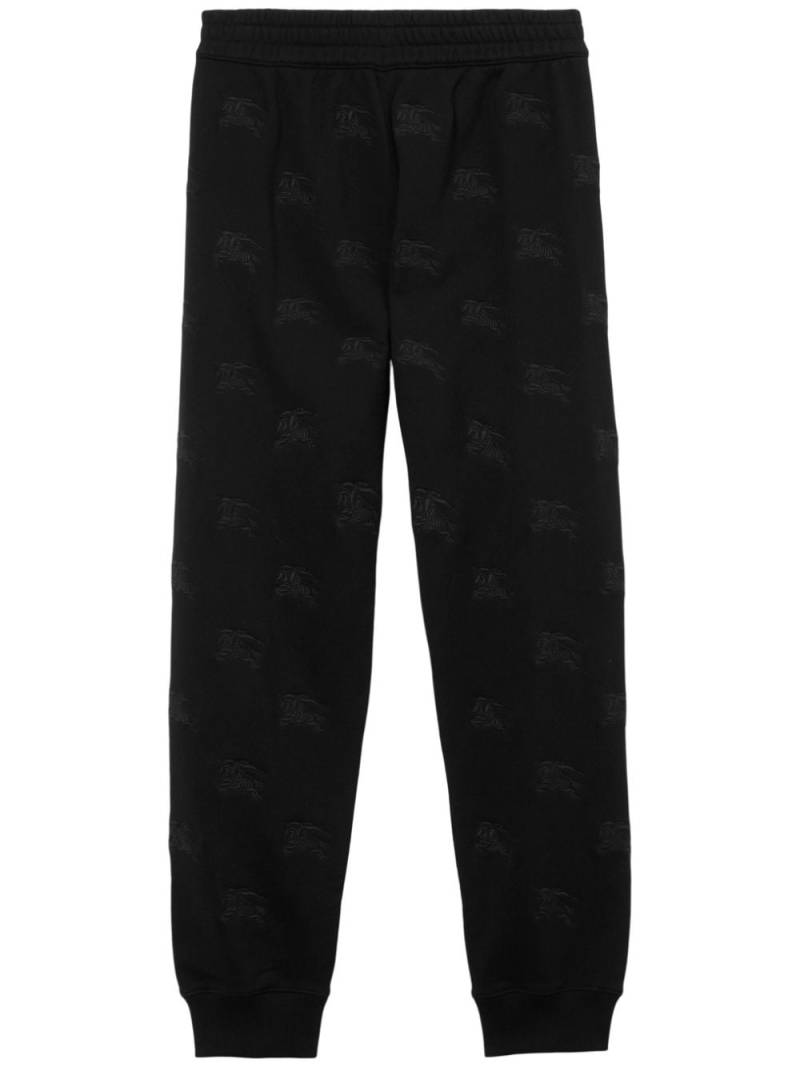 Burberry EKD-embroidered cotton track pants - Black von Burberry