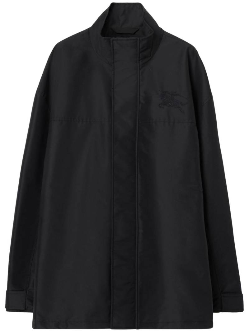 Burberry EKD-embroidered high-neck jacket - Black von Burberry