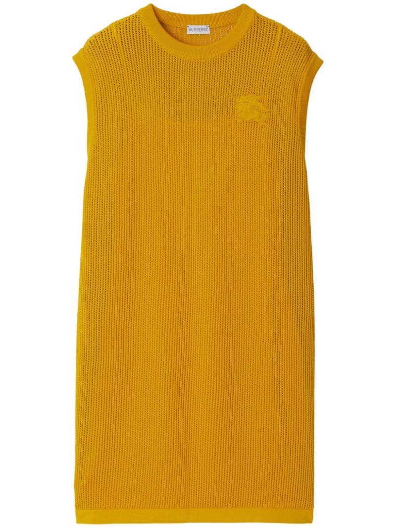 Burberry EKD-embroidered mesh dress - Yellow von Burberry