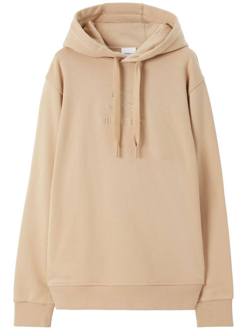 Burberry EKD-embroidery cotton hoodie - Neutrals von Burberry