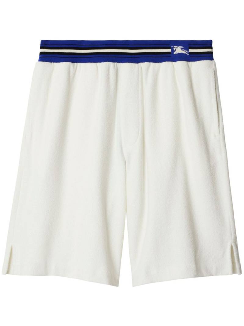 Burberry EKD-print terry-cloth shorts - White von Burberry