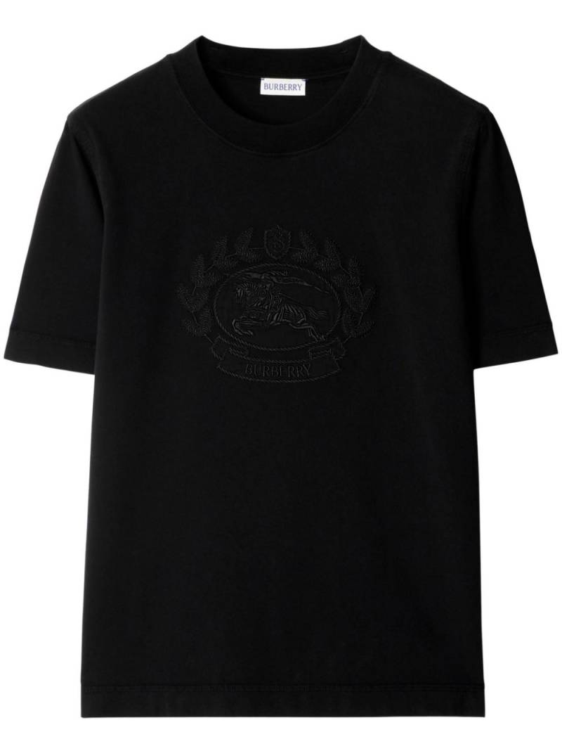 Burberry Equestrian Knight T-shirt - Black von Burberry