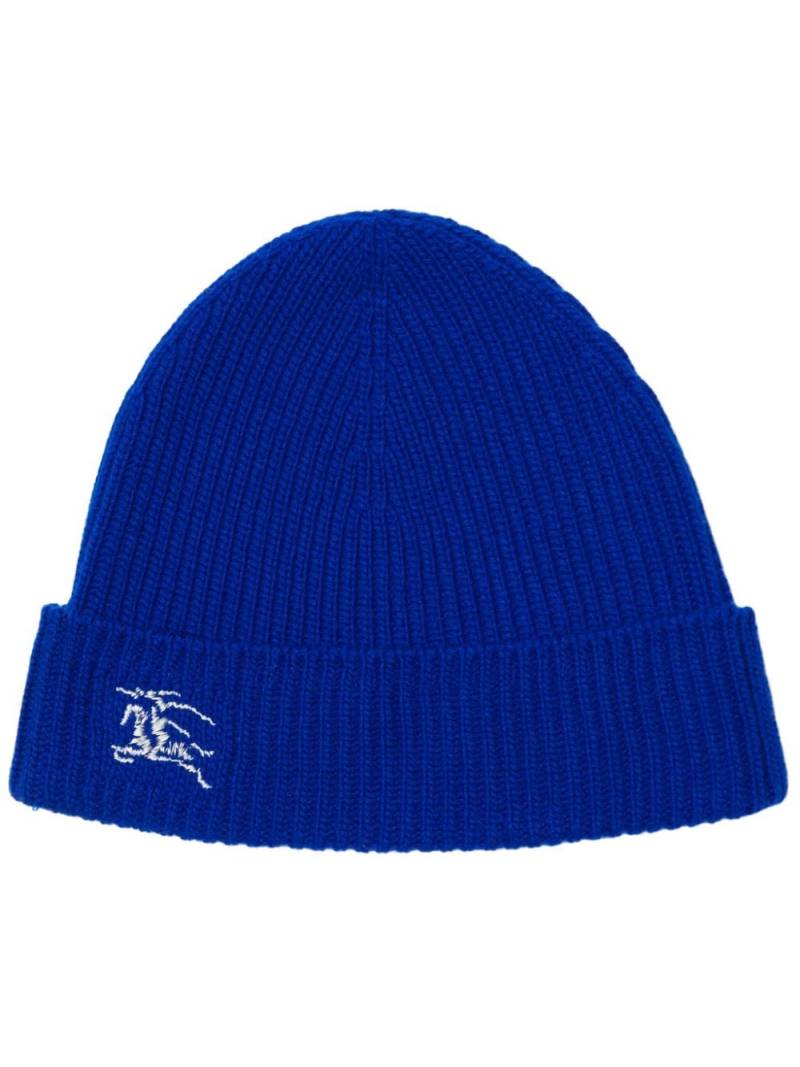 Burberry Equestrian Knight cashmere beanie - Blue von Burberry