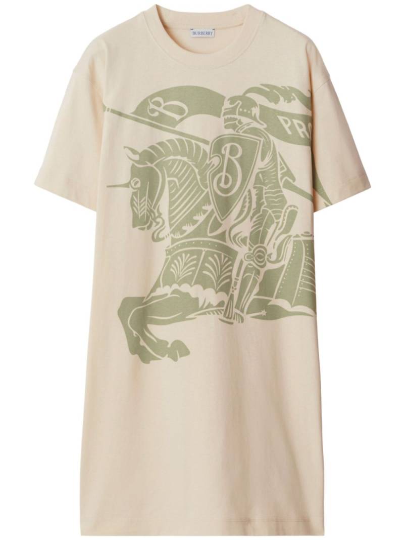 Burberry Equestrian Knight cotton dress - Neutrals von Burberry