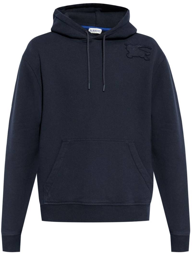 Burberry Equestrian Knight cotton hoodie - Blue von Burberry