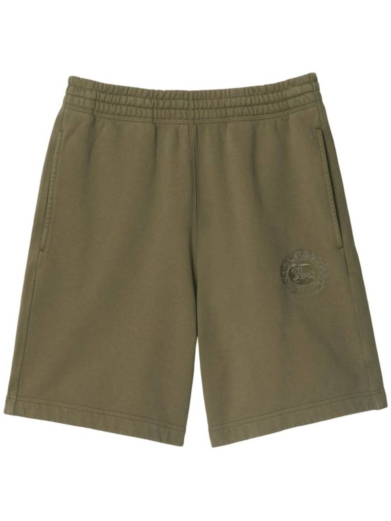 Burberry Equestrian Knight cotton shorts - Green von Burberry