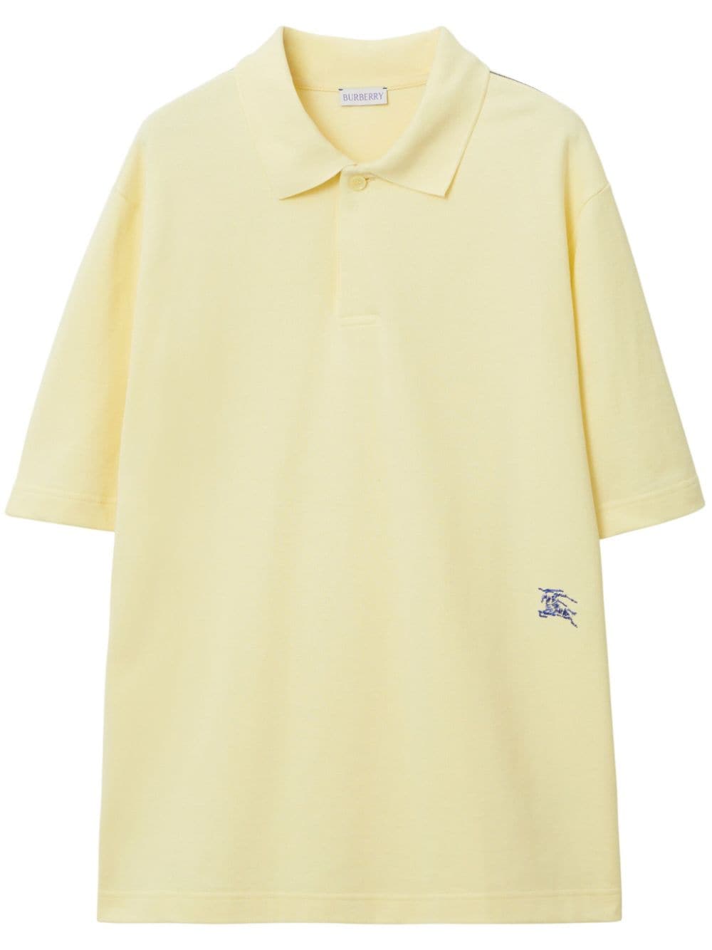 Burberry Equestrian Knight-embroidered cotton polo shirt - Yellow von Burberry