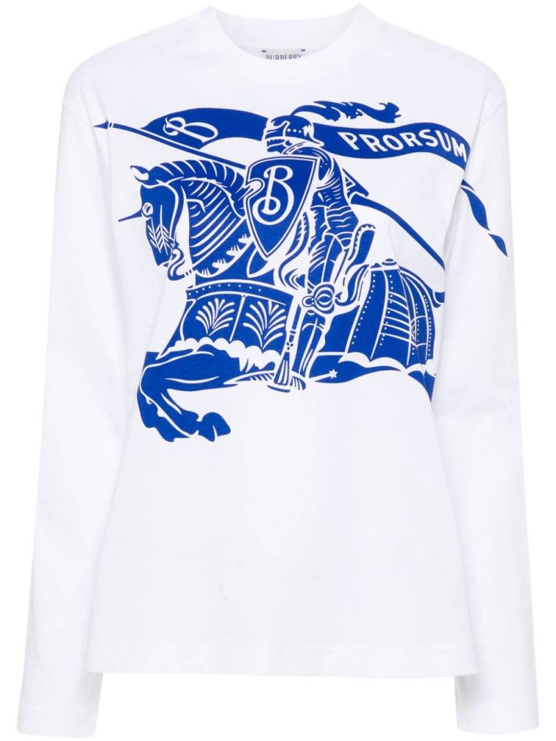 Burberry Equestrian Knight-motif cotton T-shirt - White von Burberry