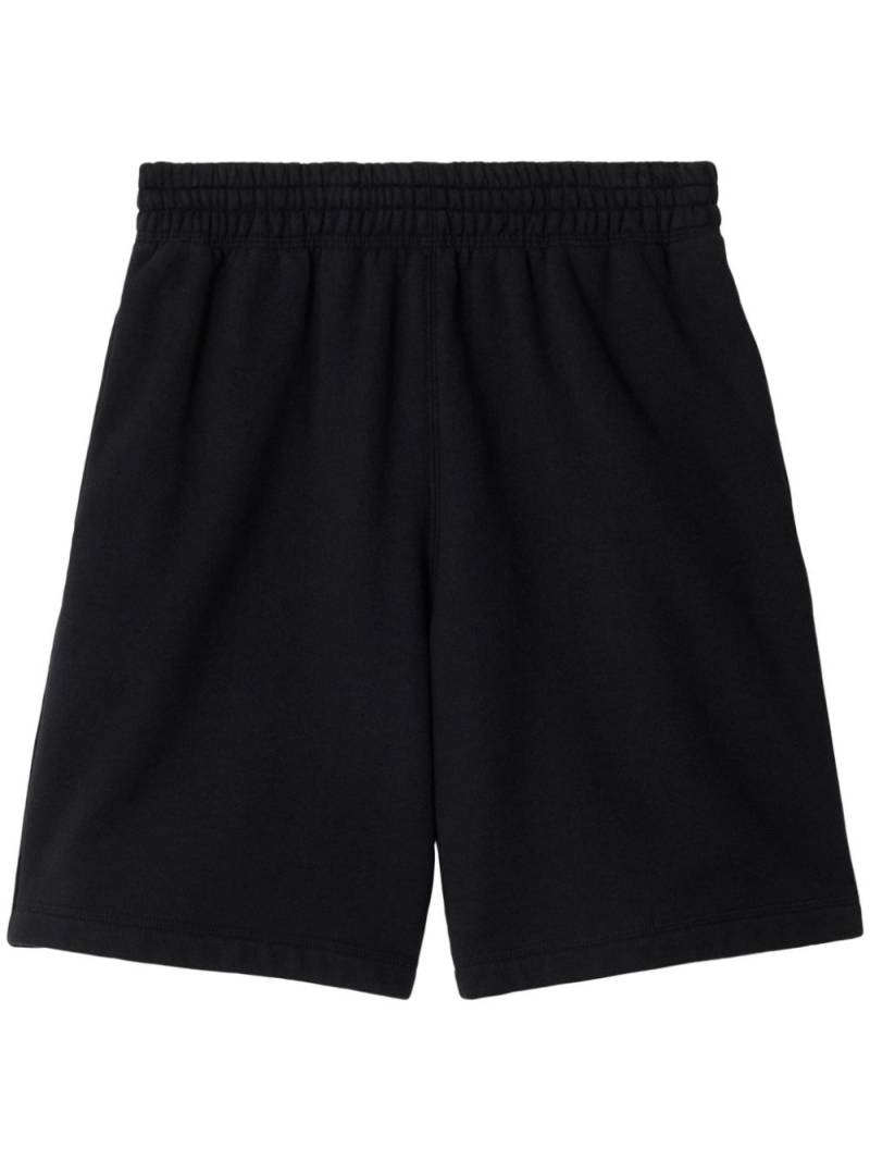 Burberry Equestrian Knight-motif cotton shorts - Black von Burberry