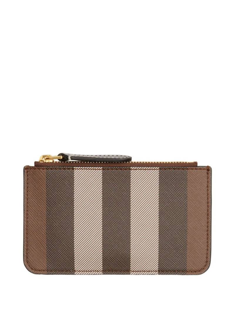 Burberry Exaggerated Check coin case - Brown von Burberry