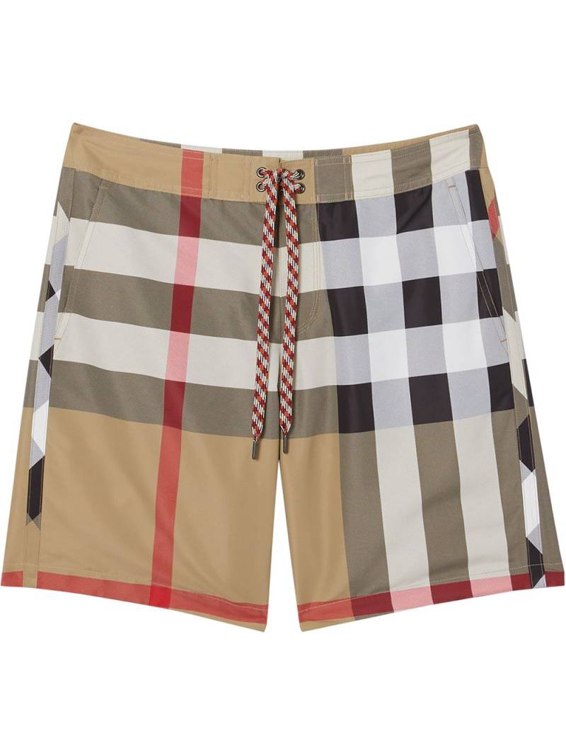 Burberry Exploded Check swim shorts - Neutrals von Burberry