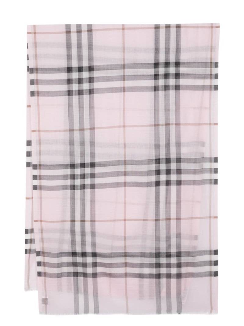 Burberry Giant Check wool-blend scarf - Pink von Burberry