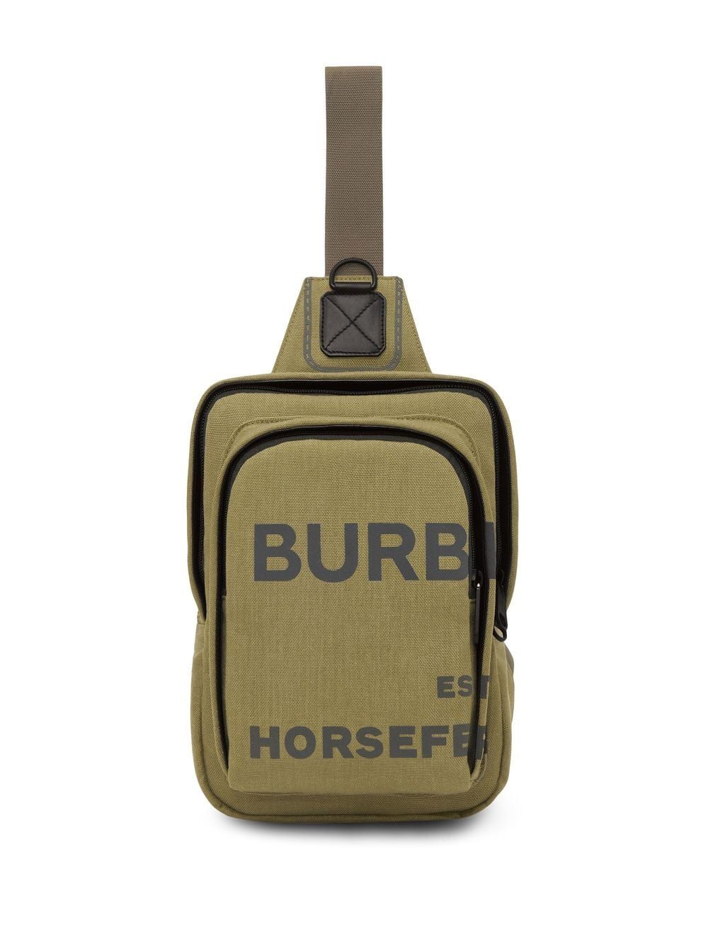 Burberry Horseferry print one-strap backpack - Green von Burberry