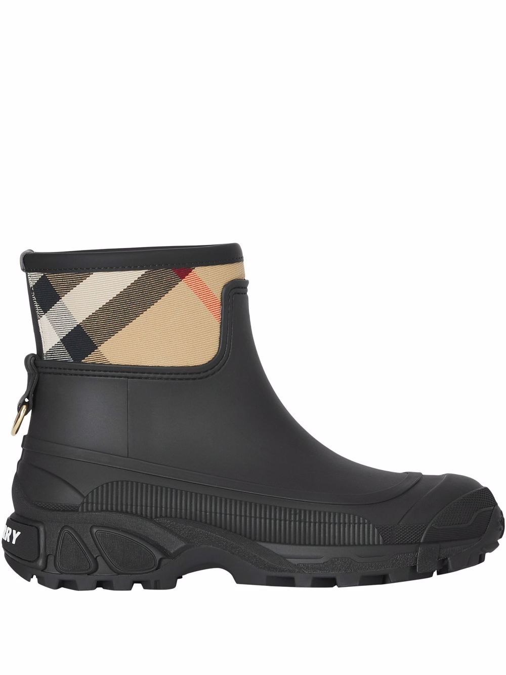 Burberry House check panel rain boots - Black von Burberry