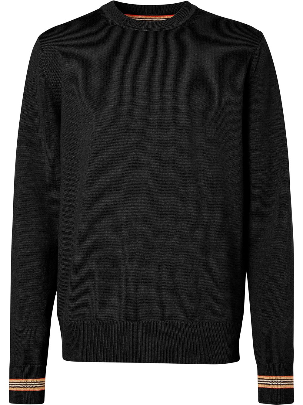 Burberry Icon Stripe fine-knit jumper - Black von Burberry