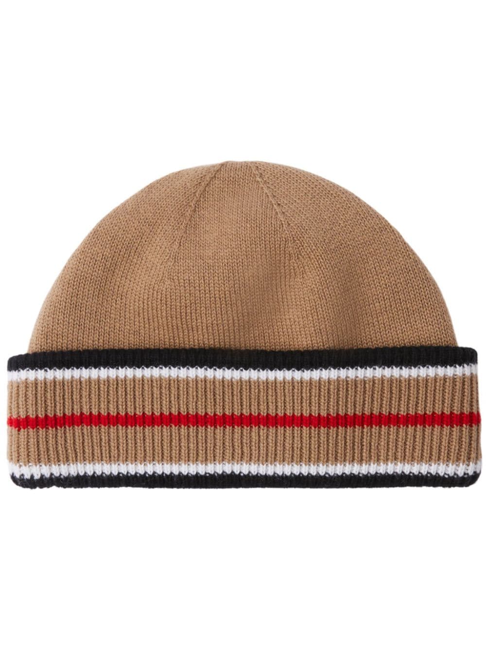 Burberry Icon Stripe knitted beanie - Brown von Burberry