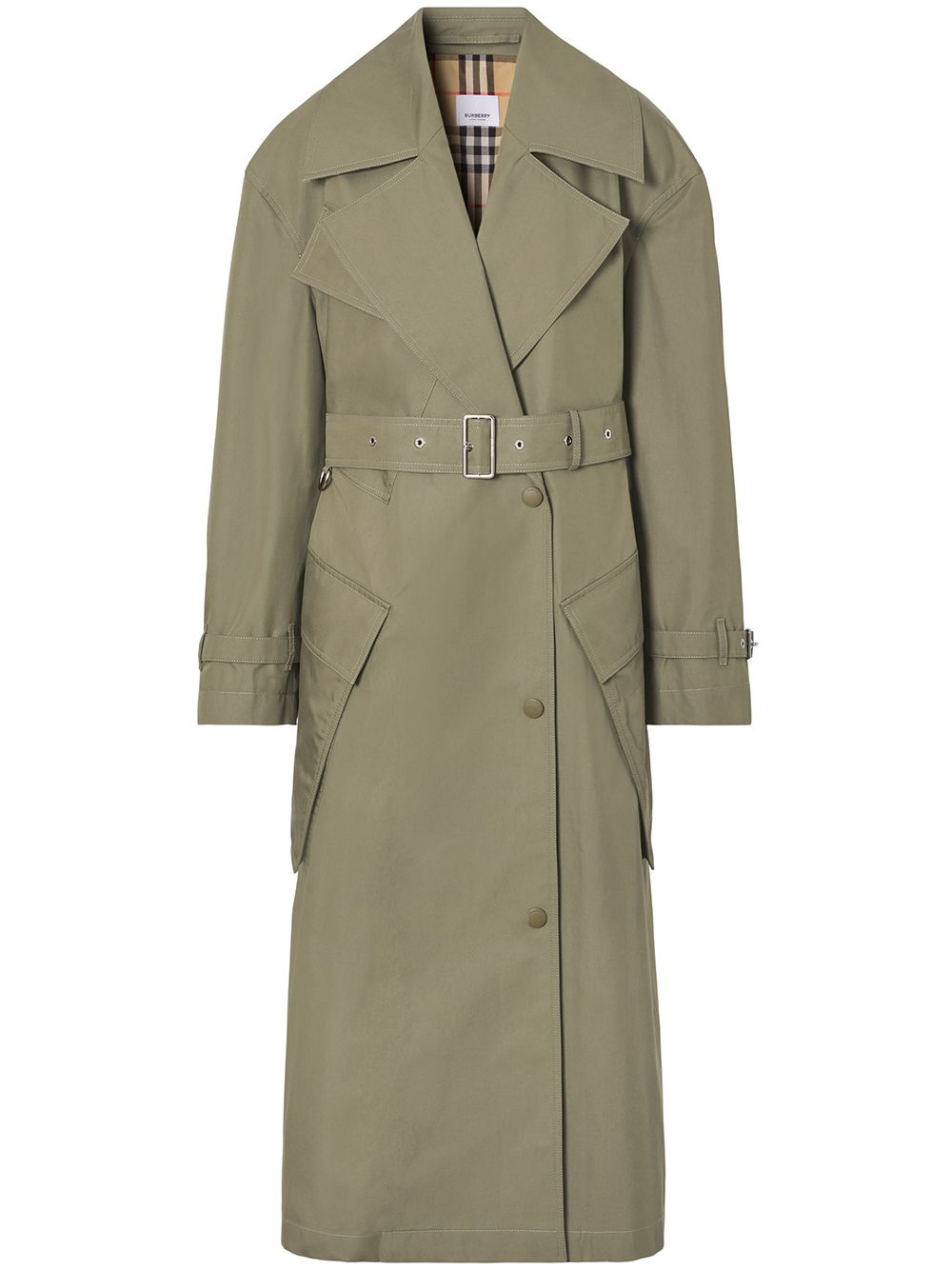 Burberry Laxton gabardine trench coat - Green von Burberry