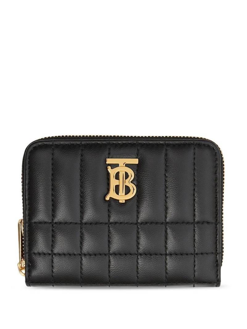 Burberry Lola quilted zipped wallet - Black von Burberry