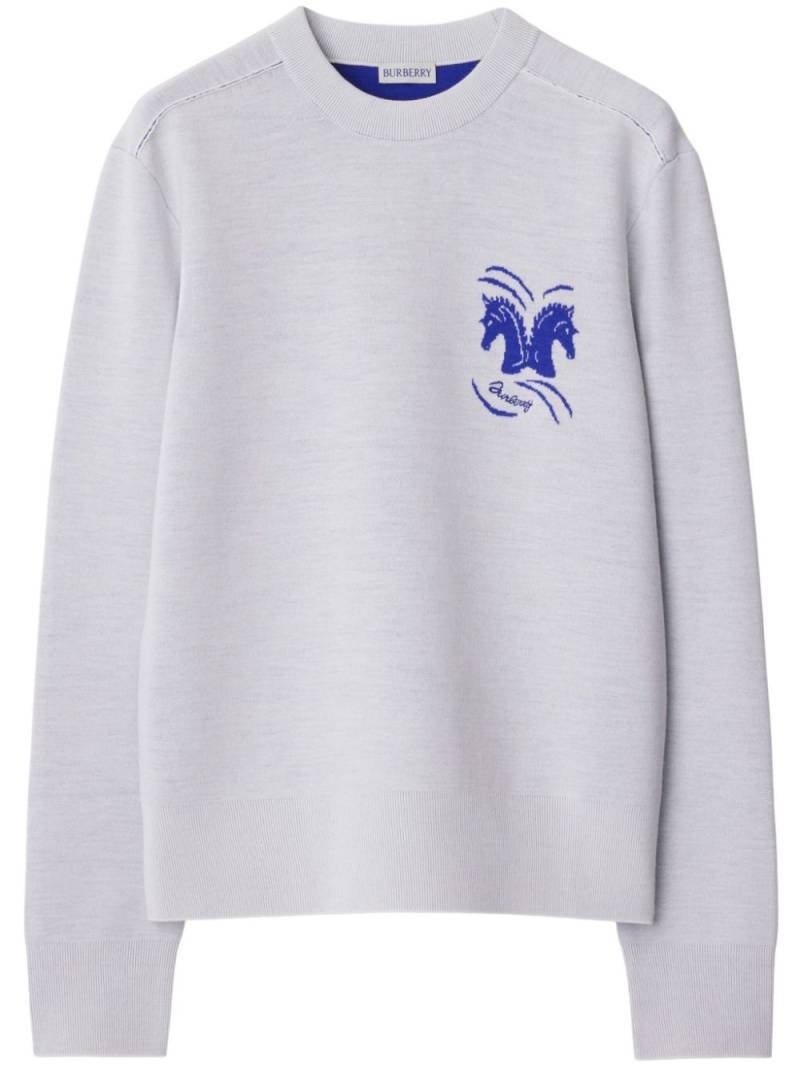 Burberry Mirrored Horse jumper - Grey von Burberry