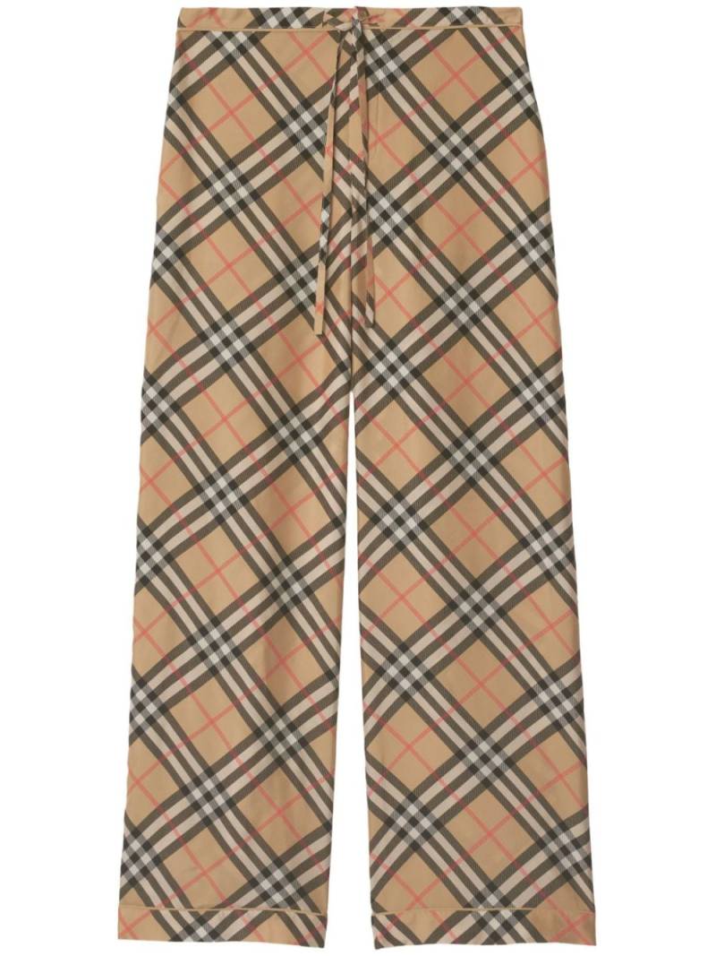 Burberry Nova Check silk pyjama trousers - Neutrals von Burberry