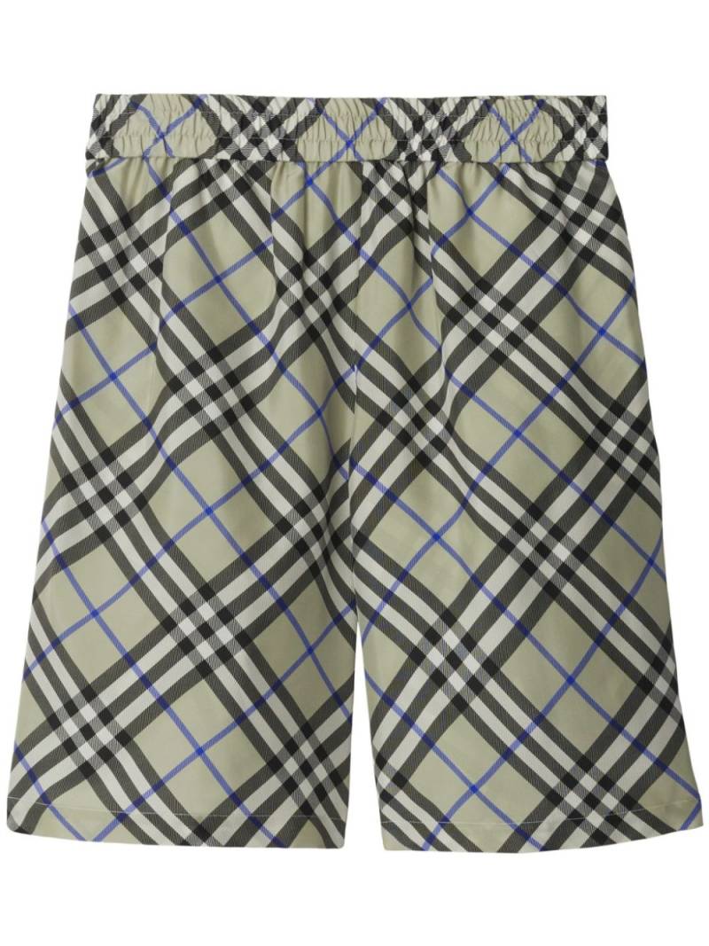 Burberry Nova Check silk shorts - Green von Burberry